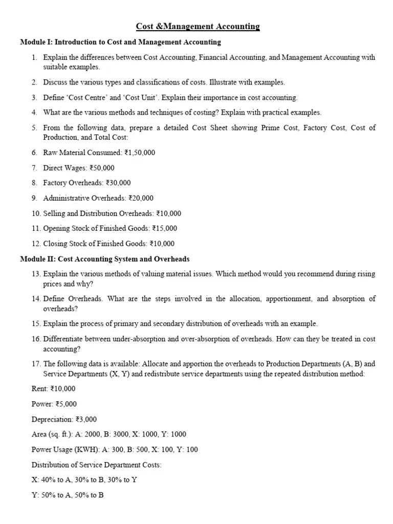 Cma Practice Questions Pdf Cost Accounting Management Accounting