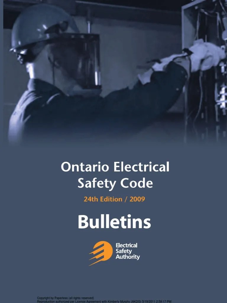 Electrical Safety Code Bulletins 2009 PDF