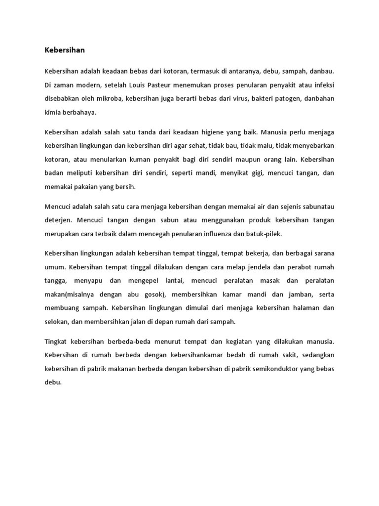 Artikel Kebersihan Lingkungan | PDF