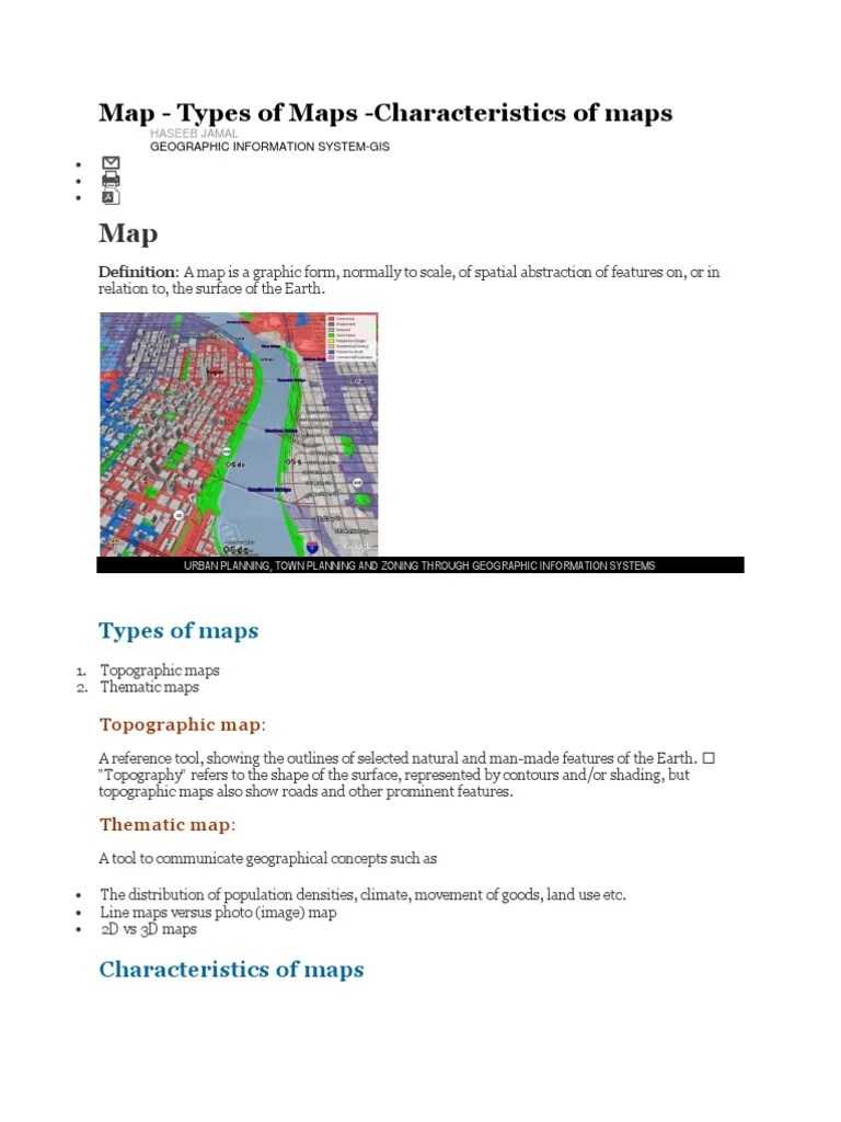 Understanding Map Types and Characteristics A Guide to Topographic and