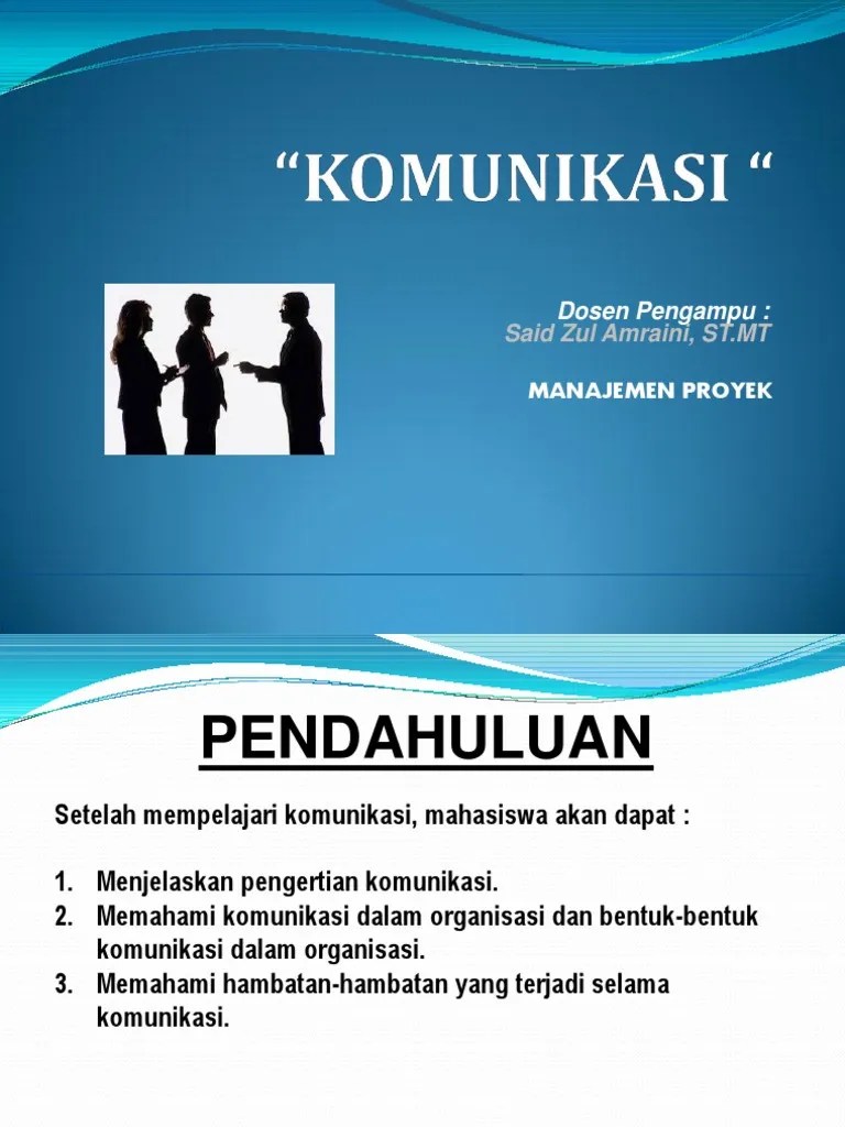 MANAJEMEN PROYEK komunikasi