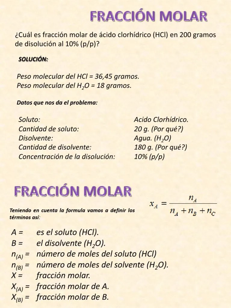 Fraccion Molar