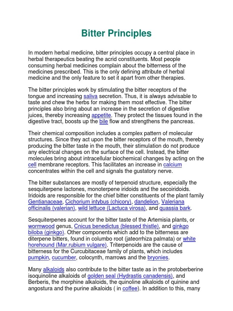 Bitter Principles Download Free PDF Liver Pancreas