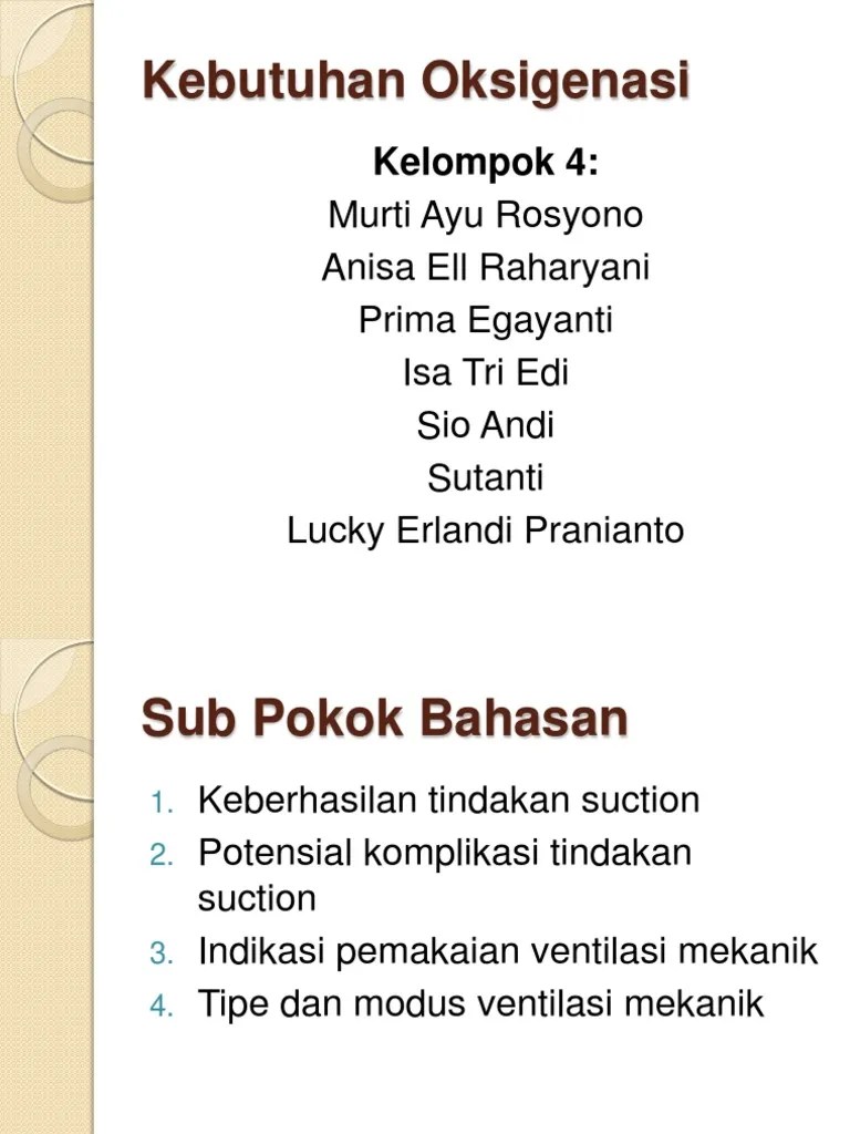 Indikasi Pemasangan Ventilator Mekanik