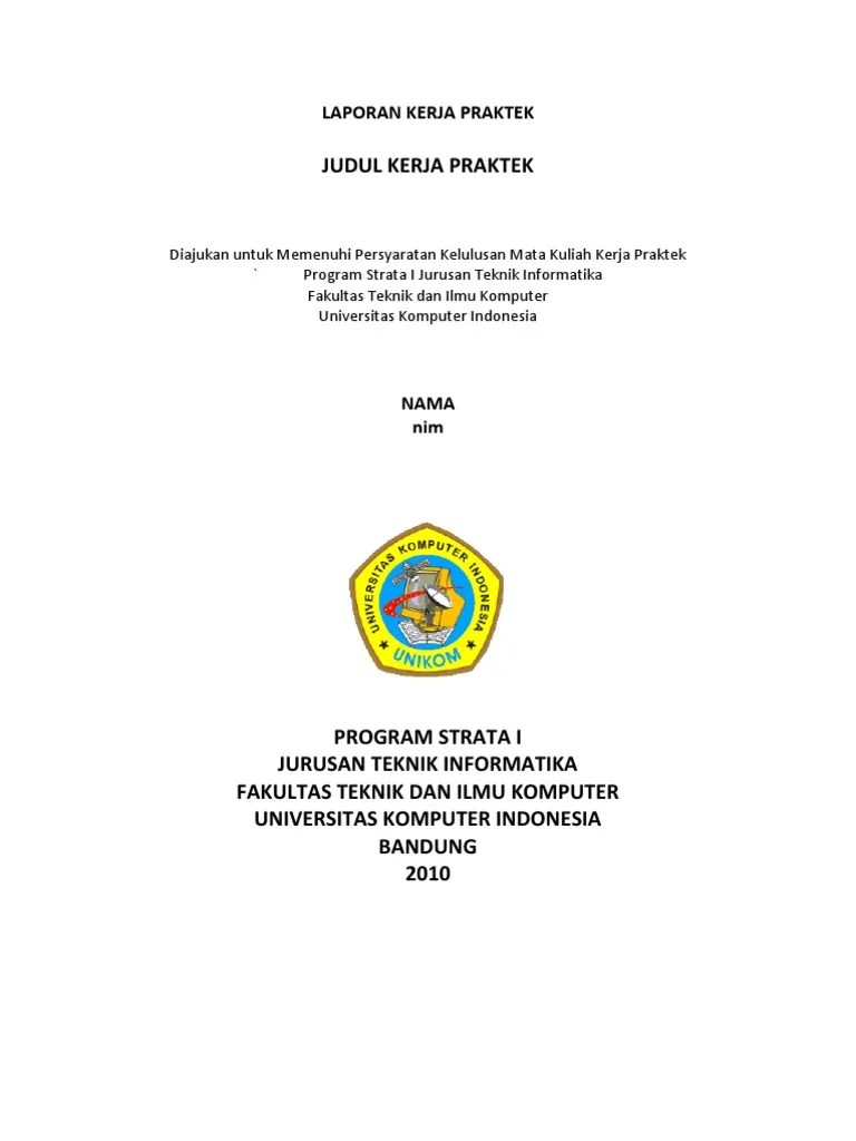 Contoh Laporan Kerja Praktek
