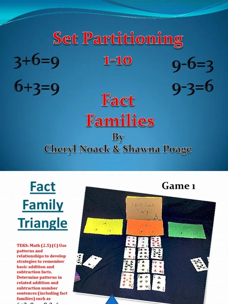 Math Partitioning Games Rummy Playing Cards