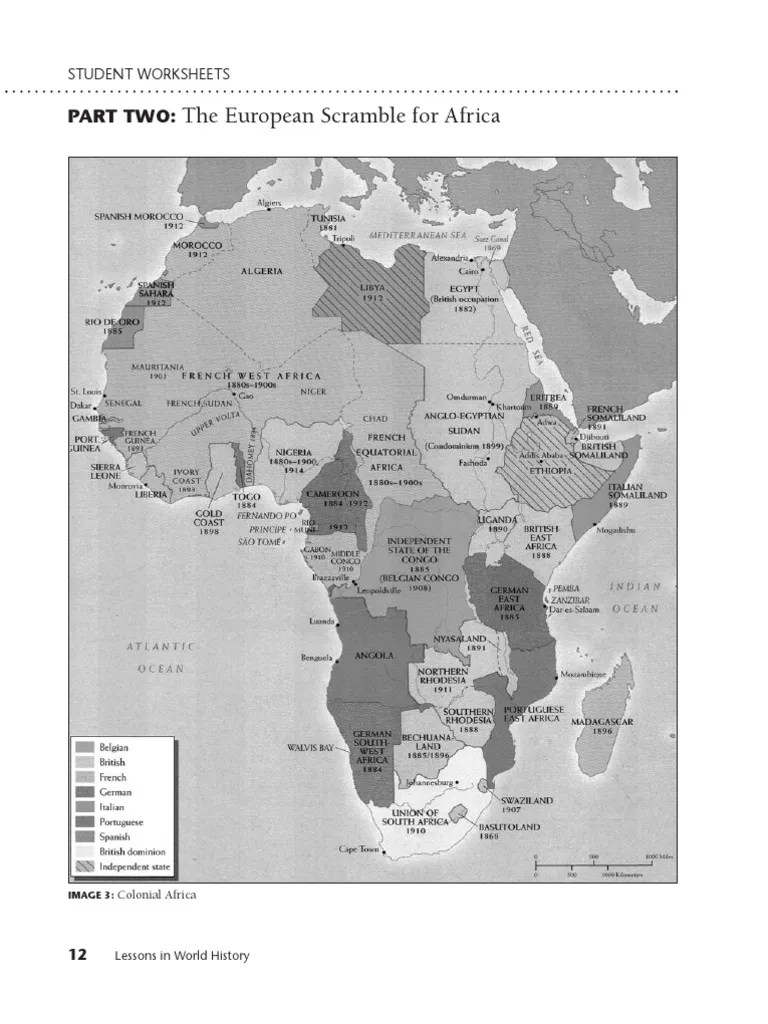 African Imperialism Worksheets Biological Evolution Victorian Writers