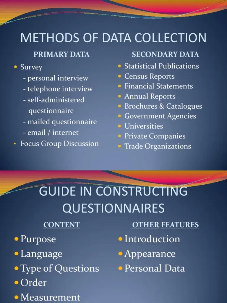 Secondary Data Collection Methods