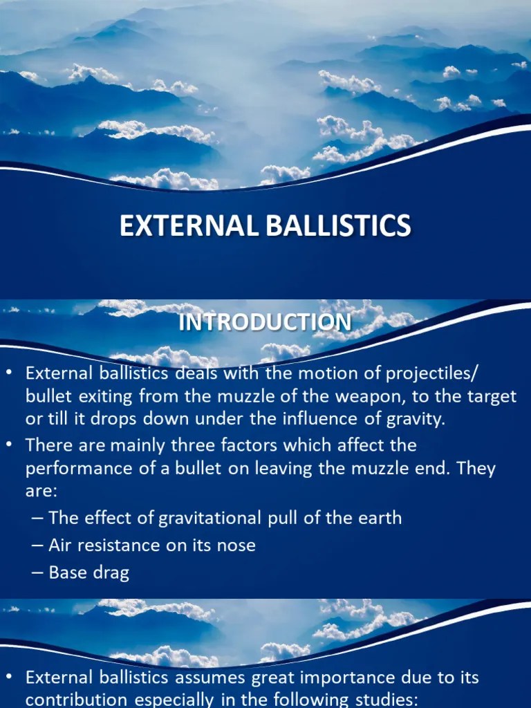 Understanding External Ballistics Factors PDF Bullet Ballistics