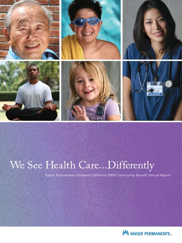 Kaiser Permanente Community Benefit Annual Report PDF Kaiser