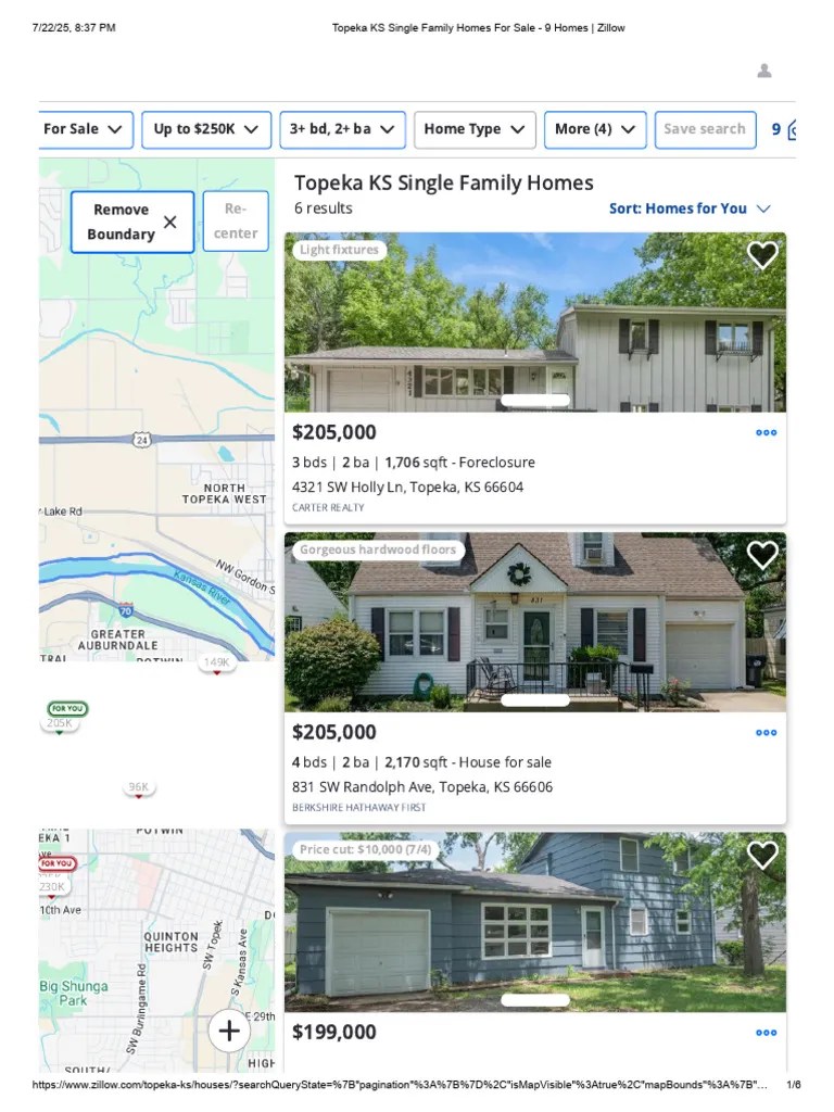 Topeka Ks Single Family Homes For Sale 9 Homes Zillow Pdf Real