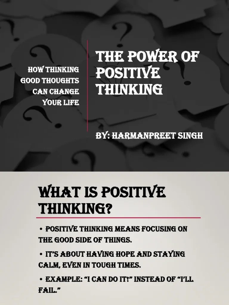 The Power of Positive Thinking PDF