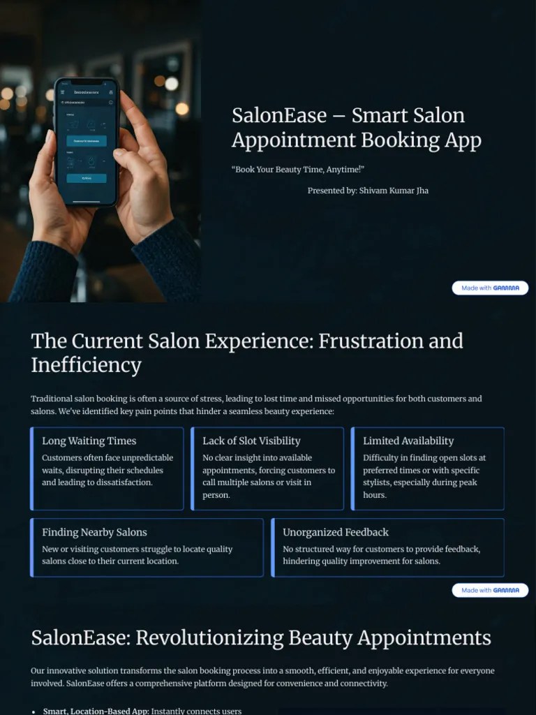 Smart Salon Appointment Booking App PDF