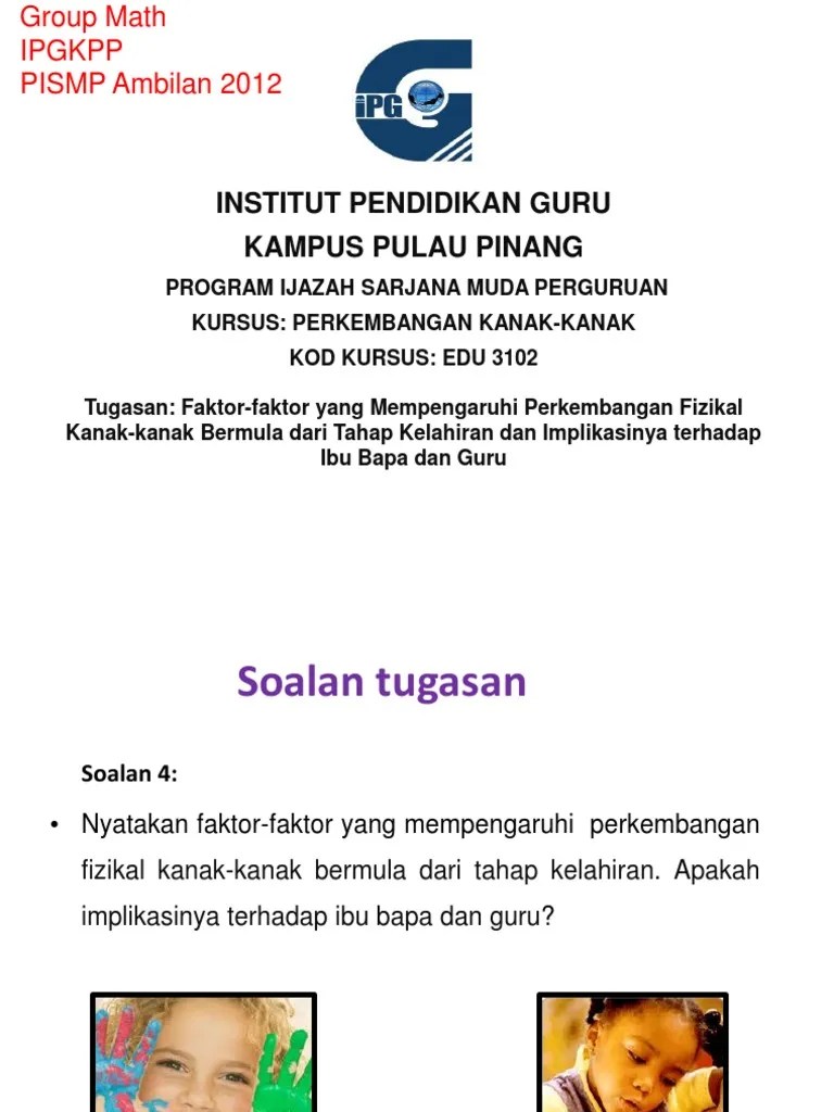 3 FaktorFaktor Yang Mempengaruhi Perkembangan Fizikal PDF