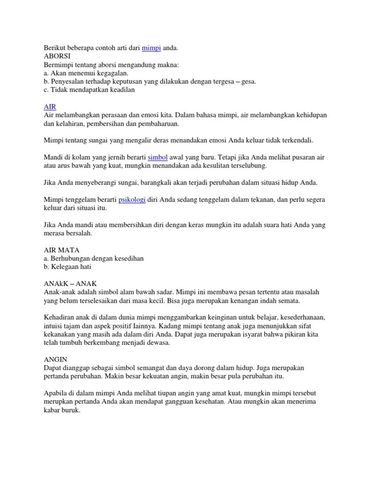 Cari Tau Arti Mimpi Anda | PDF