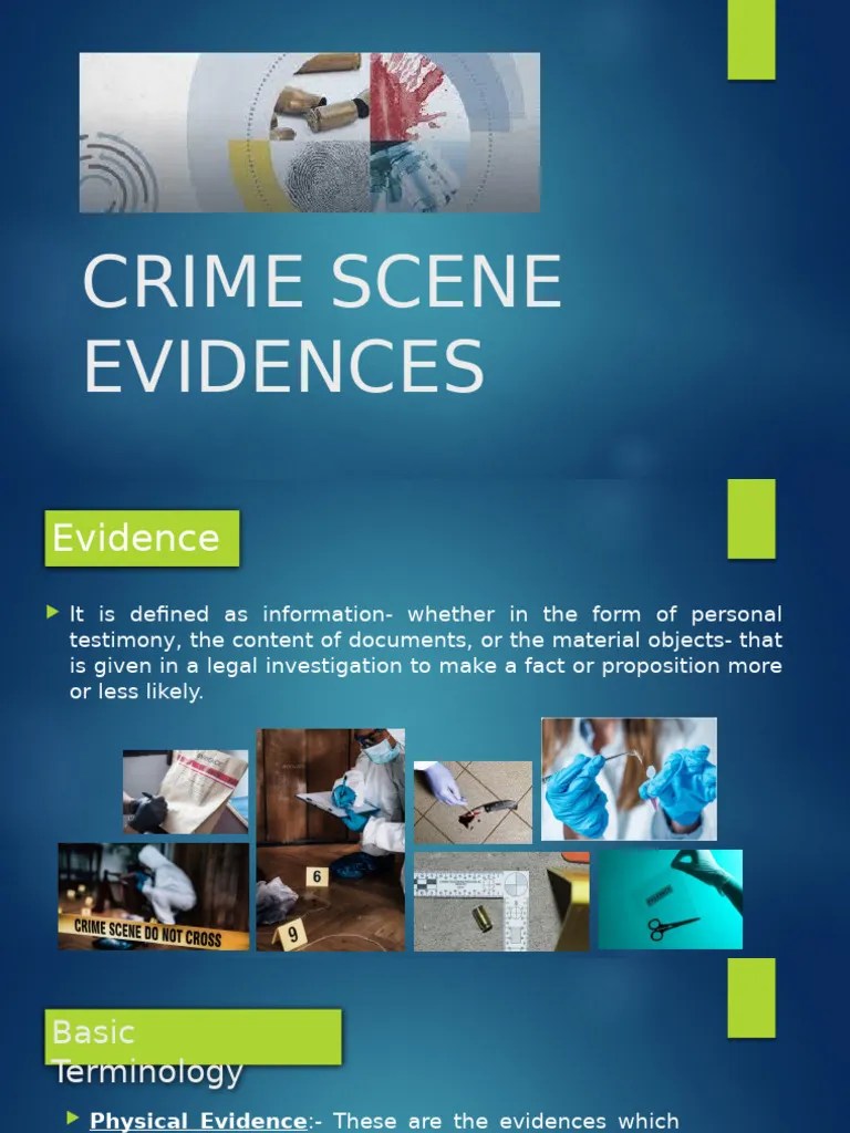 Physical Evidence in Crime Scene Analysis PDF Crime Scene Prosecutor