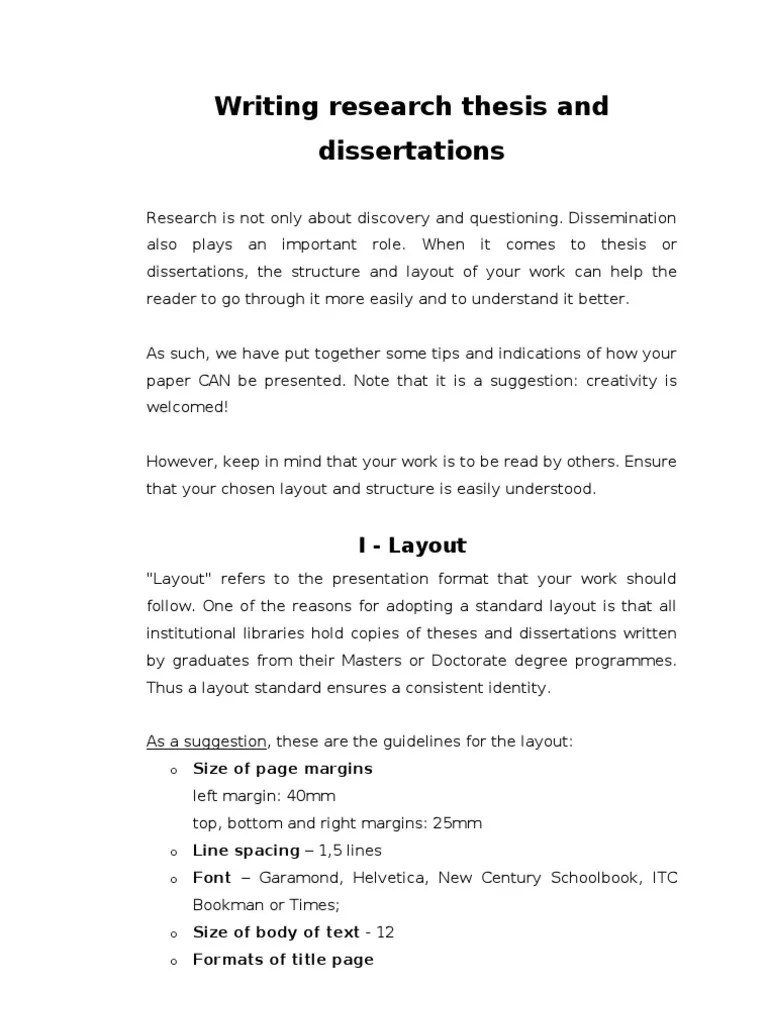 Thesis Font Size Thesis Title Ideas for College