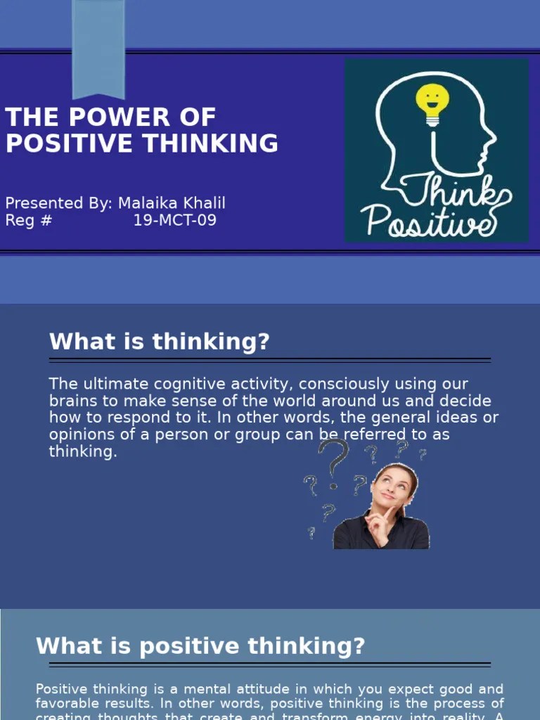 The Power Of Positive Thinking Explained Pdf Thought Prayer