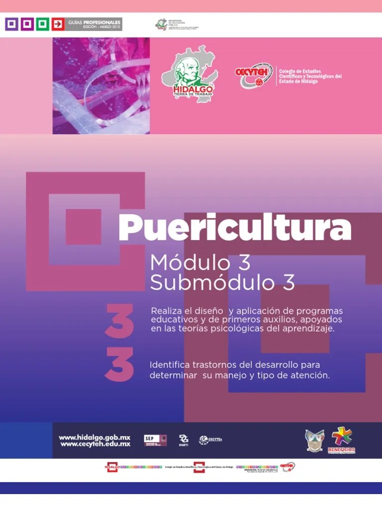 Guía Formativa . PUERICULTURA 33 / CECyTEH 2012 / Gobierno Hidalgo
