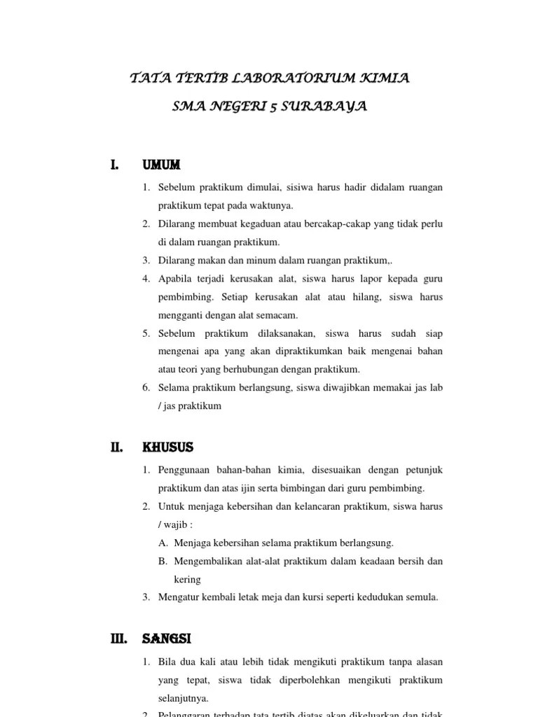 Tata Tertib Lab | PDF