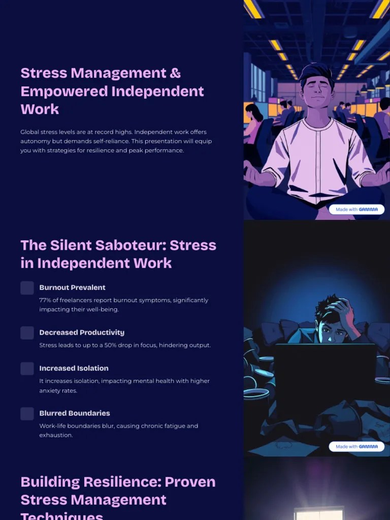 Stress Management and Empowered Independent Work PDF