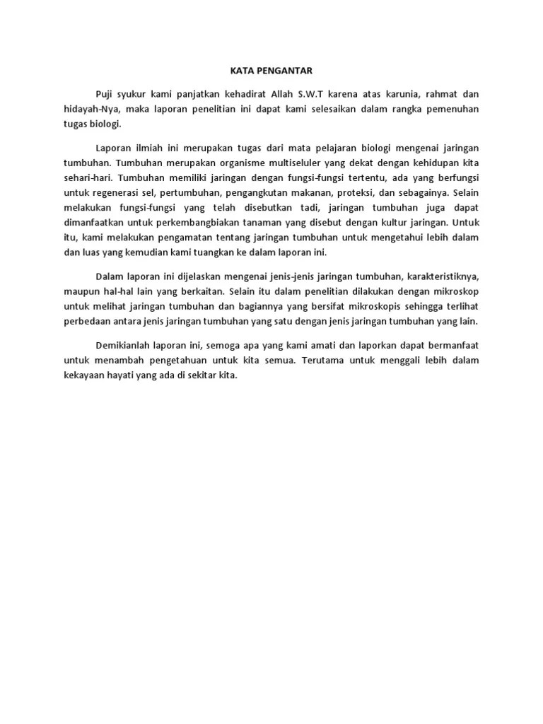 Contoh Teks Laporan Hasil Observasi Tentang Tumbuhan Brainly Nusagates