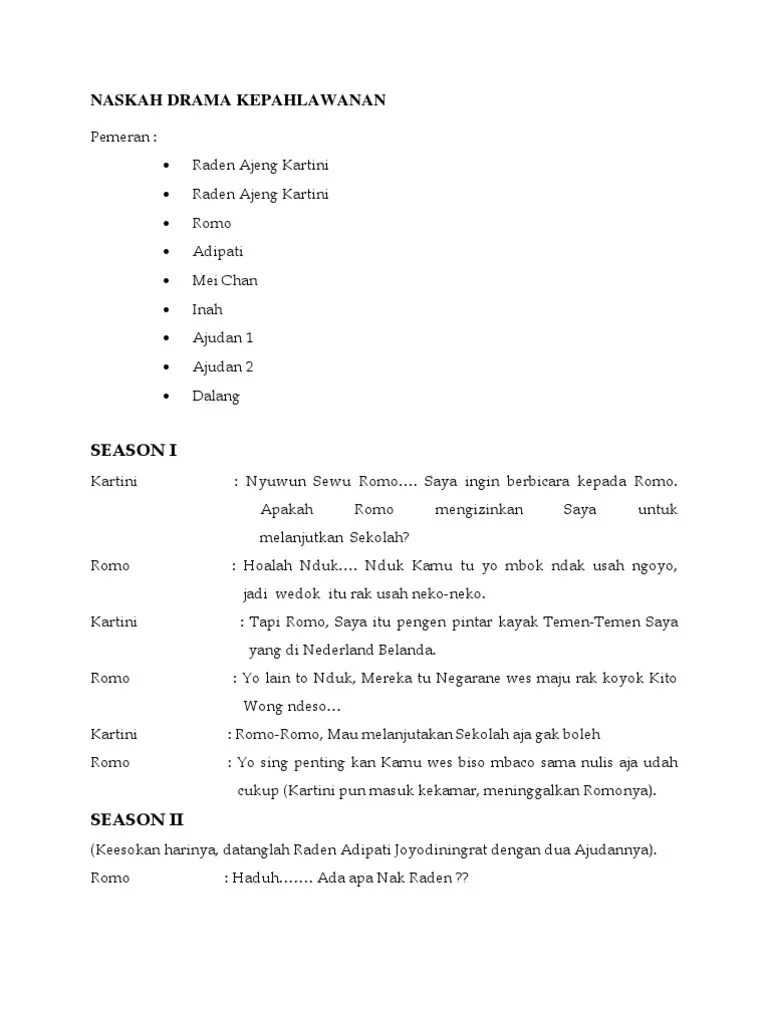 Teks Drama Bahasa Jawa 7 Orang Singkat - Berbagai Teks Penting