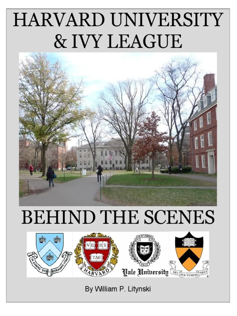 Harvard University and Ivy League Behind the Scenes