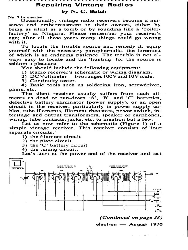 Repairing Vintage Radios Pdf