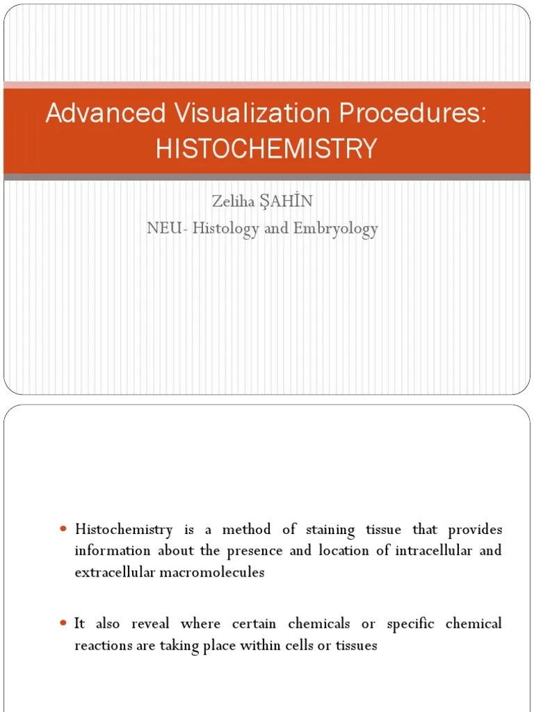 Histochemistry ZS (NEU2012) PDF Fixation (Histology) Staining