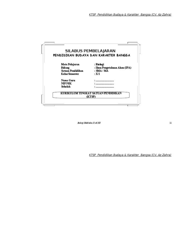 [3] SILABUS BIOLOGI SMA
