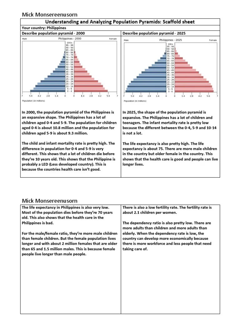 Humanities Population Pyramid Mick Life Expectancy Infant Mortality