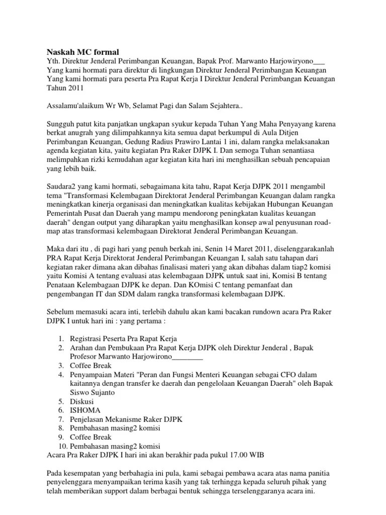 Kumpulan Teks Pembawa Acara Pertemuan Terbaru