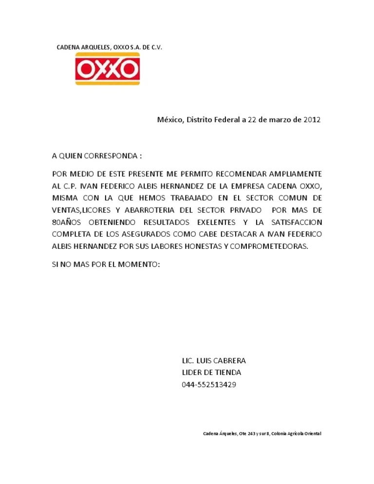 Carta de Laboral