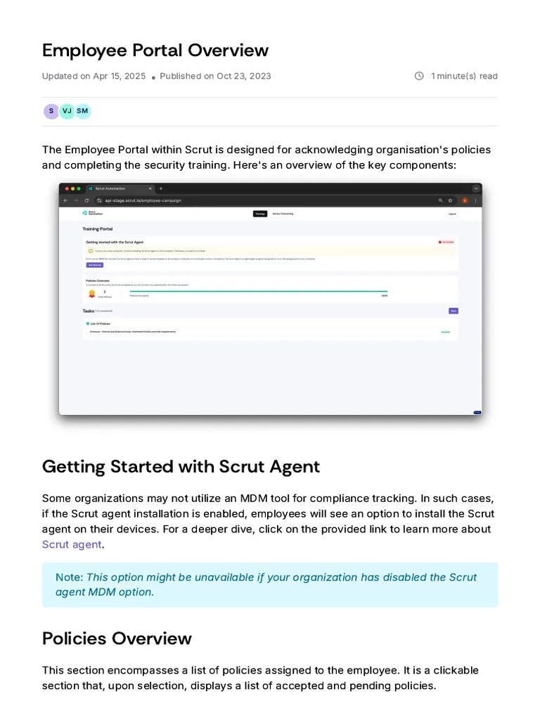Employee Portal Overview and Access PDF