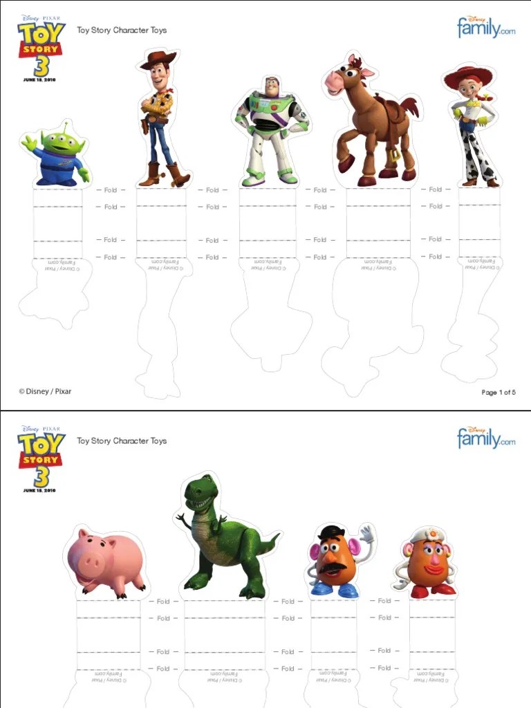 Toy Story Character Toys Printable 0410 PDF