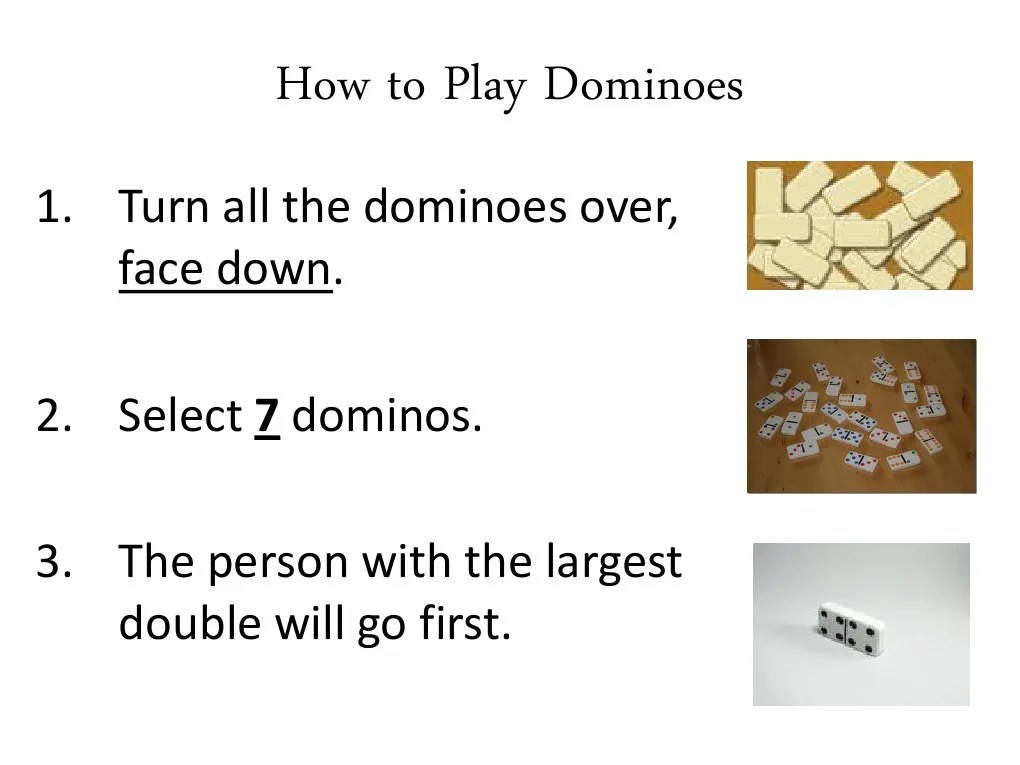 How to Play Dominoes