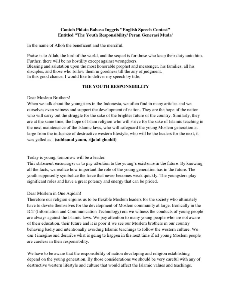 27+ Contoh Pidato Bahasa Inggris Singkat Tentang Islam Images