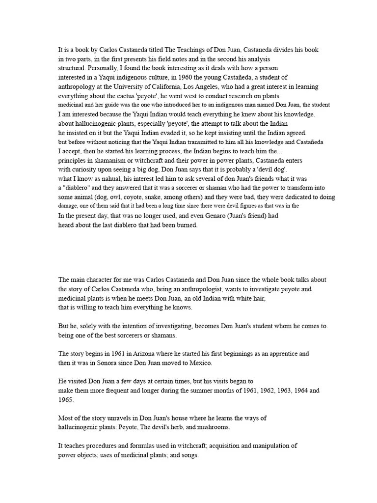 The Teachings of Don Juan PDF Liberal Arts Education