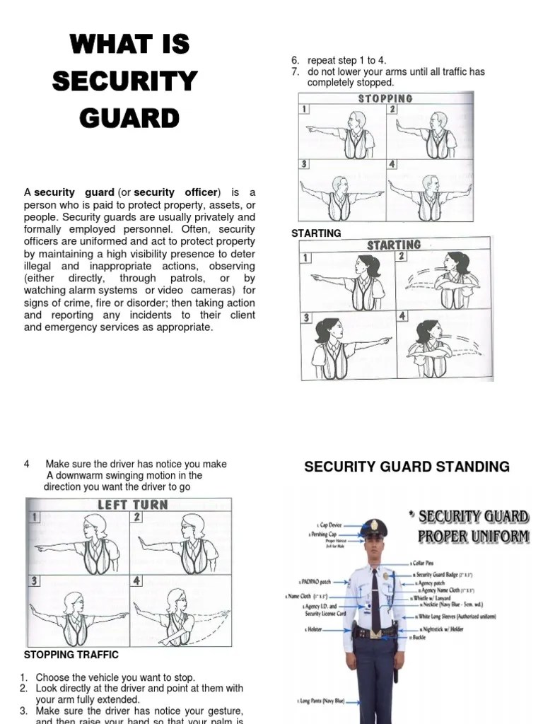 Security Guard HANDBOOK Security Guard Hand
