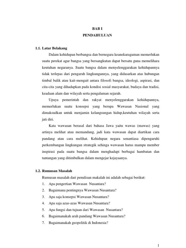 Makalah Wawasan Nusantara Dalam Konteks Nkri Kami