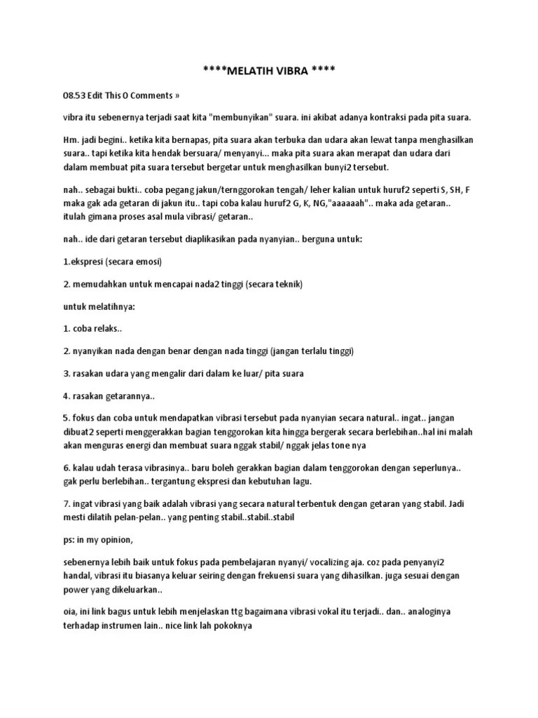 Melatih Vibra | PDF