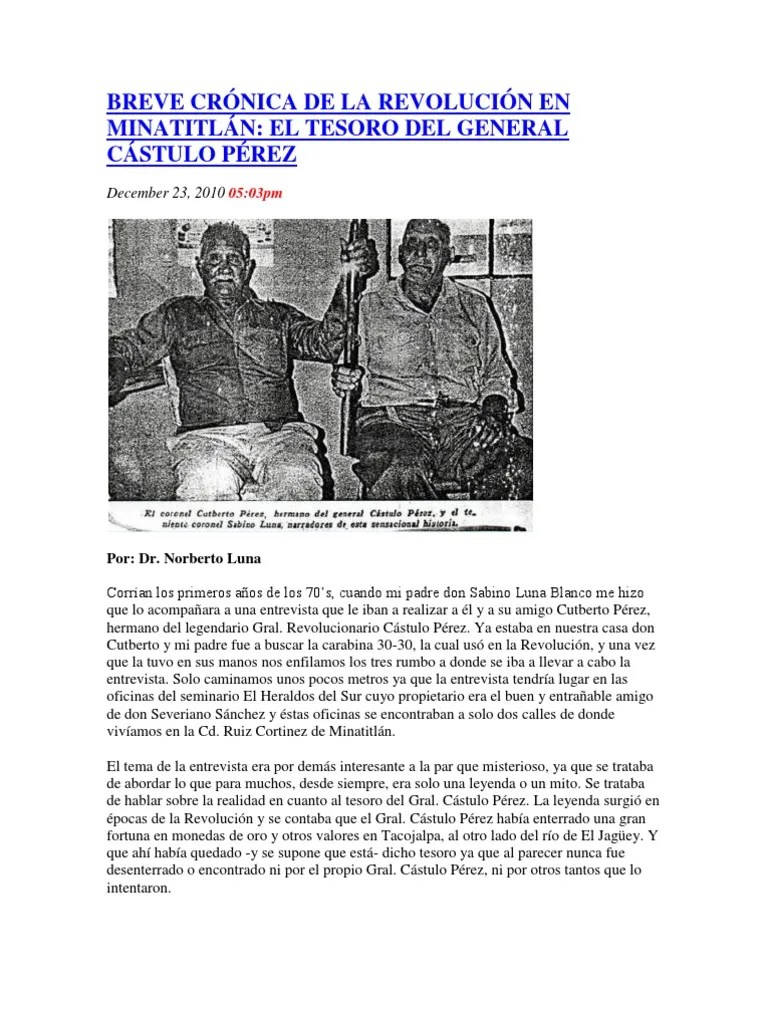 Breve Crónica de La Revolución en Minatitlán PDF revolución