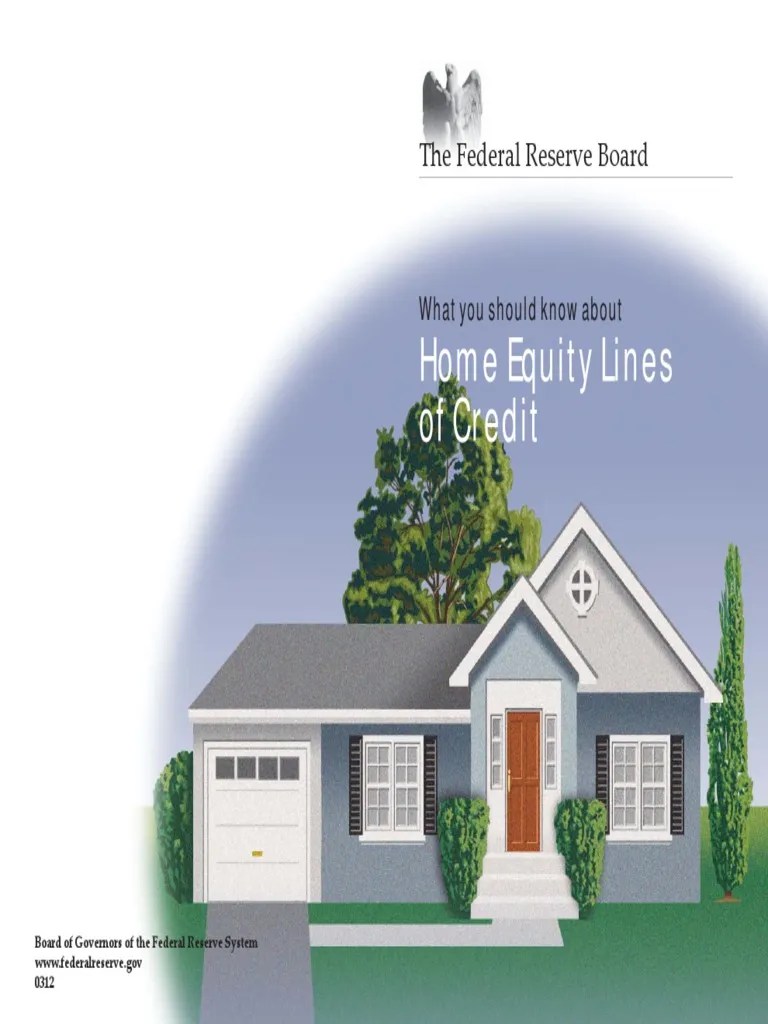 Home Equity Lines of Credit The Federal Reserve Board Annual