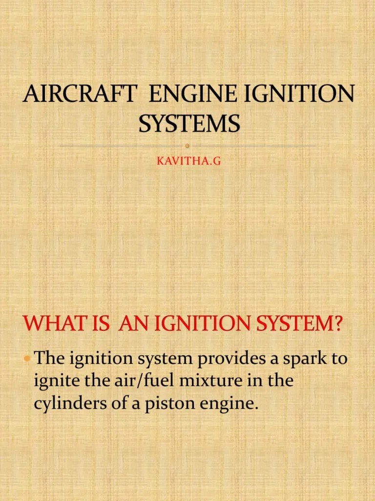 Aircraft Ignition Systems Final PDF Ignition System Engines