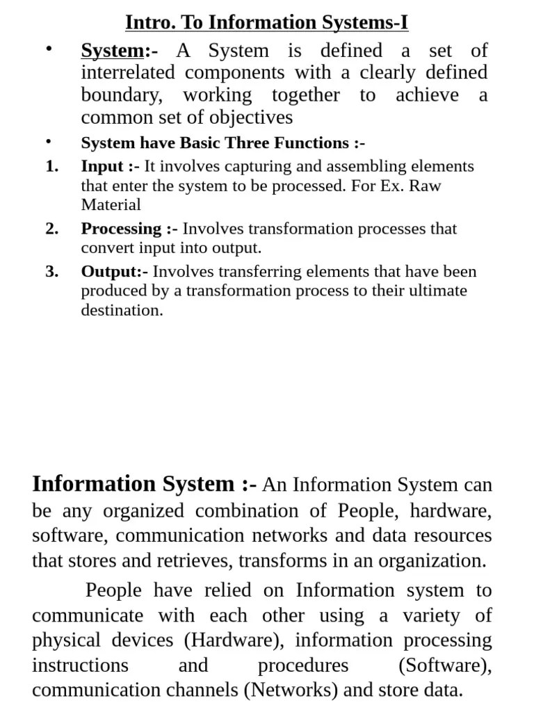 Intro. To Information SystemsI PDF Information Computer Network(09)