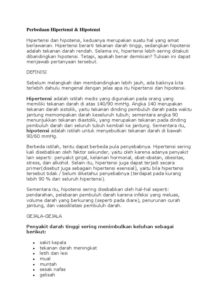 Perbedaan Hipertensi | PDF
