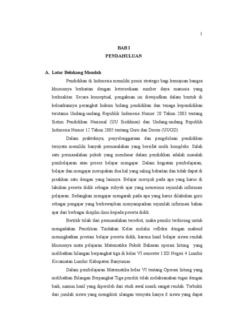 Contoh PTK SD Matematika