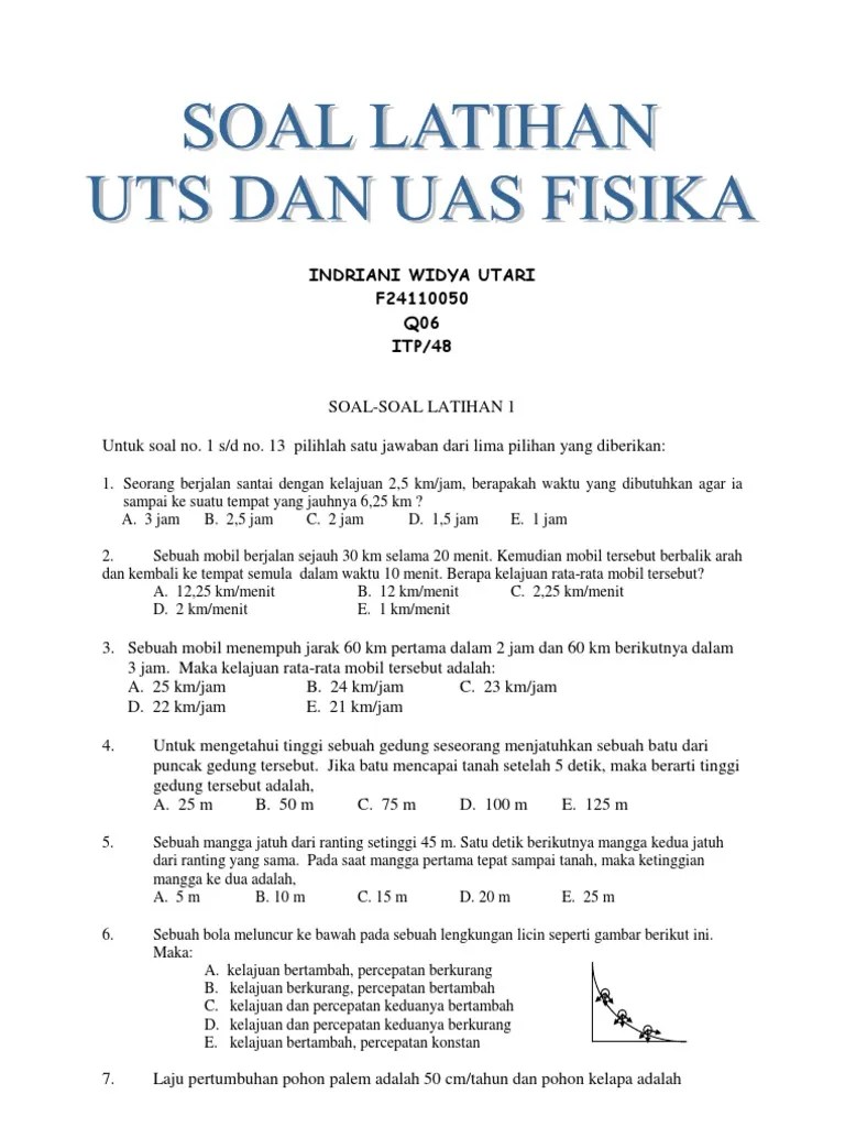 Kumpulan Soal Fisika Rapi