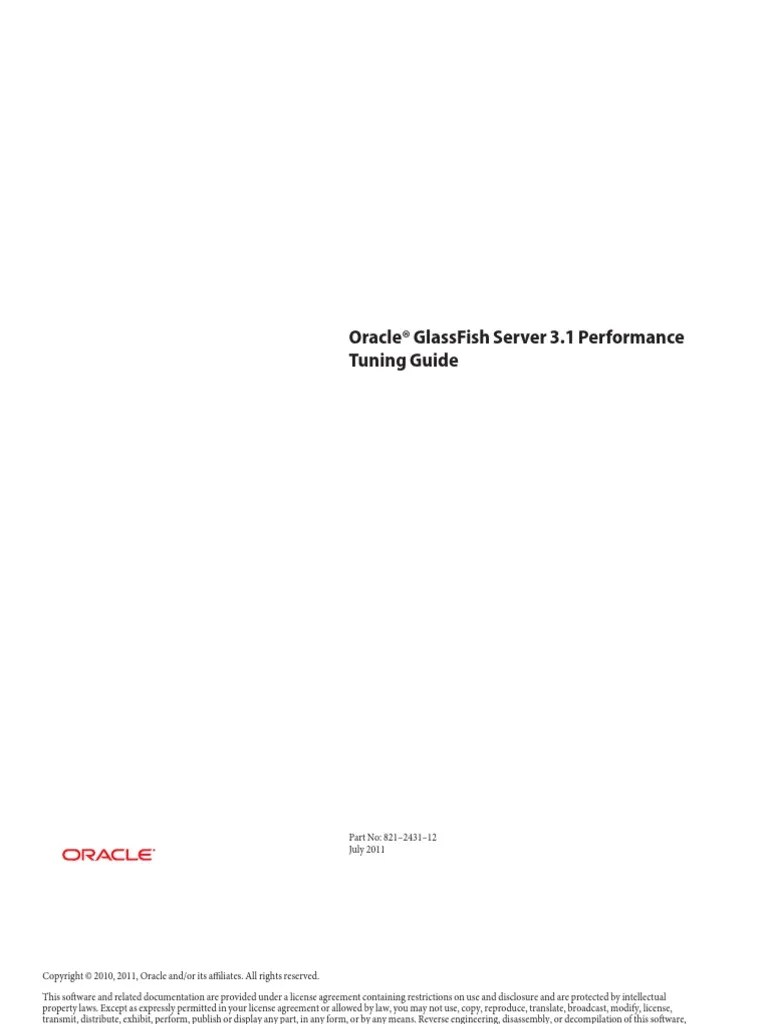 Oracle Glassfish Server Performance Tunning Guide PDF Enterprise